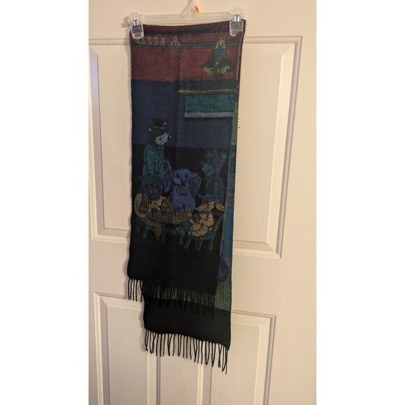 Yogi Bear & Boo Boo Scarf w/ fringe edges, soft (acrylic), novelty, picnic, rare - Picture 2 of 8